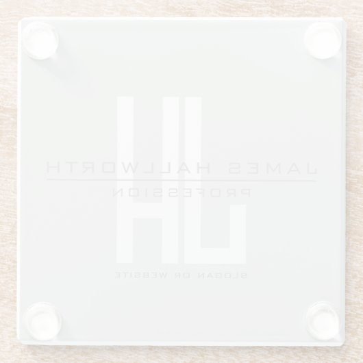 Monographie | Grau Glasuntersetzer (Rückseite)