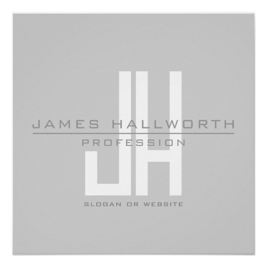 Monographie | Grau Poster (Vorderseite)