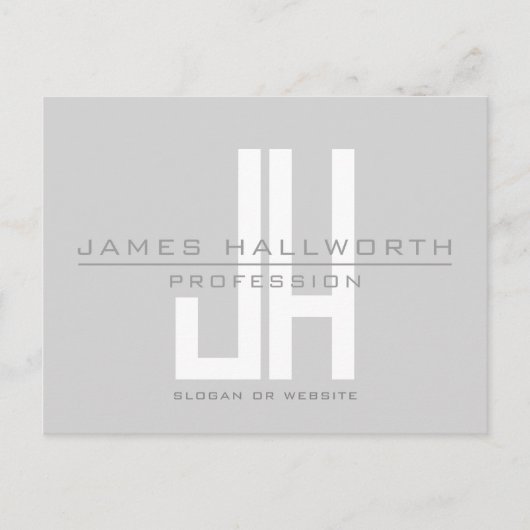 Monographie | Grau Postkarte (Vorderseite)