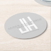 Monographie | Grau Runder Pappuntersetzer (Angewinkelt)