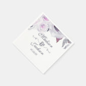 Monographie-Hochzeit von Lavendel & Gray Serviette (Ecke)