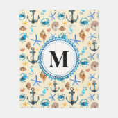 Monographie von Strand und Meer Fleecedecke (Vorderseite)