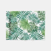 Monographische Bezeichnung moderner tropischer Blä Fleecedecke (Vorderseite (Horizontal))