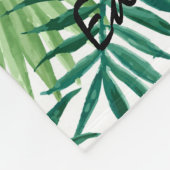 Monographische Bezeichnung moderner tropischer Blä Fleecedecke (Ecke)