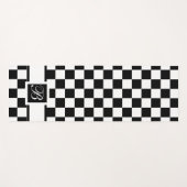 Monograviert in Schwarz-Weiß-Yogamattel Yogamatte (Vorderseite (Horizontal))