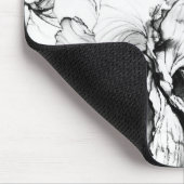 Monokrom blomma mousepad (Ecke)