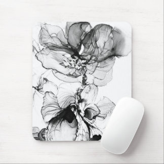 Monokrom blomma mousepad