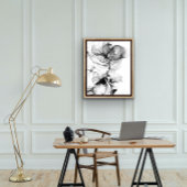 Monokrom blomma rechteckiger pappuntersetzer