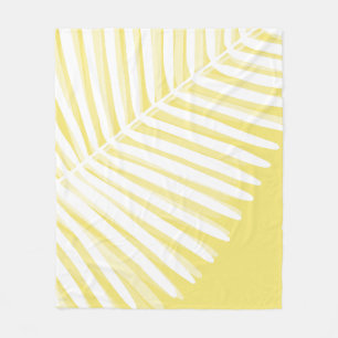 Monokromatische Sommerblätter Fleecedecke