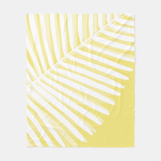 Monokromatische Sommerblätter Fleecedecke (Vorderseite)