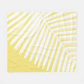 Monokromatische Sommerblätter Fleecedecke (Vorderseite (Horizontal))