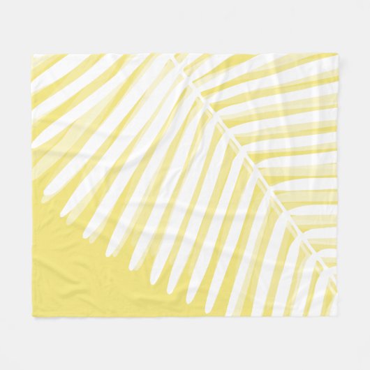 Monokromatische Sommerblätter Fleecedecke (Vorderseite (Horizontal))