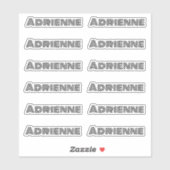 Monoline Big Letters Personalisierter Name Aufkleber (Blatt)