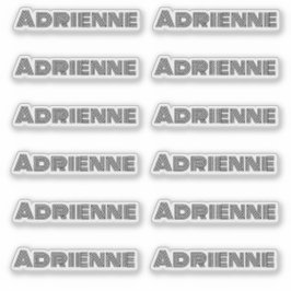 Monoline Big Letters Personalisierter Name Aufkleber