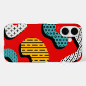 Monoline Pattern füllte Abstrakte Formen Case-Mate iPhone Hülle (Rückseite (Horizontal))