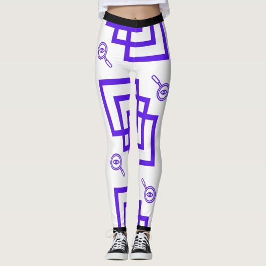 Monoline Search Icon Leggings - Modern Minimalisti (Vorderseite)