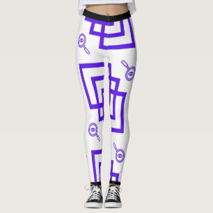 Monoline Search Icon Leggings – Moderne Minimalist