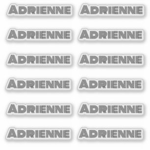 Monoline Signature Script-Set von 12 Individuellen Aufkleber