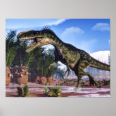 Monolophosaurus dinosaur - 3D rendern Poster (Vorne)