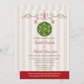 Monomgrammed Mistelzweig-Hochzeits-Einladungen Einladung (Vorne/Hinten)