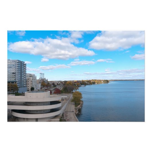 Mononasee und Downtown Madison Fotodruck (Vorne)