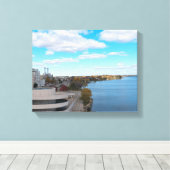 Mononasee und Downtown Madison Leinwanddruck (Insitu (Holzboden))