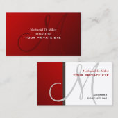 Monongramm Visitenkarte (Vorne/Hinten)