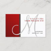 Monongramm Visitenkarte (Rückseite)