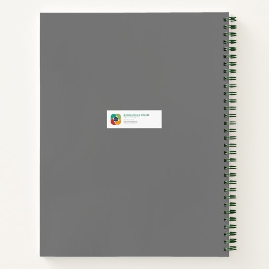 Monoprint Egret Dream and Glaube Spiral Journal Notizblock (Rückseite)