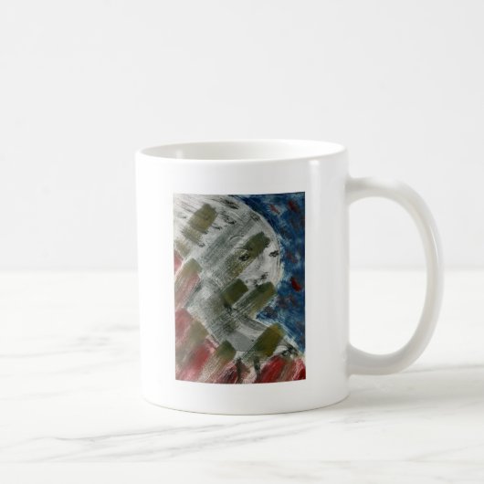 Monoprint Women and Crow (Raven) Kaffeetasse (Rechts)