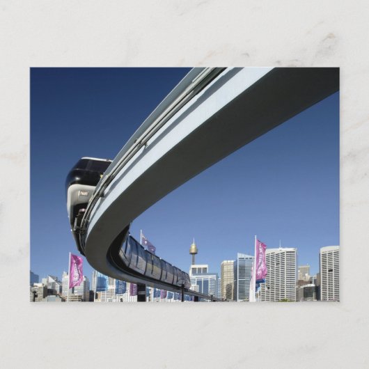 Monorail in Darling Harbour, Sydney, Australien Postkarte (Vorderseite)