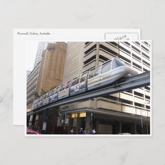 Monorail Sydney Postkarte (Vorne/Hinten)
