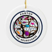 Monorail train neurodiverse autism puzzle keramik ornament (Hinten)