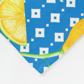 Monorgammed Lemon Tree Azure Blue Newlyweds Fleecedecke (Ecke)