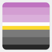 Monosexual Pride Flag Quadratischer Aufkleber (Vorderseite)