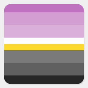 Monosexual Pride Flag  Quadratischer Aufkleber