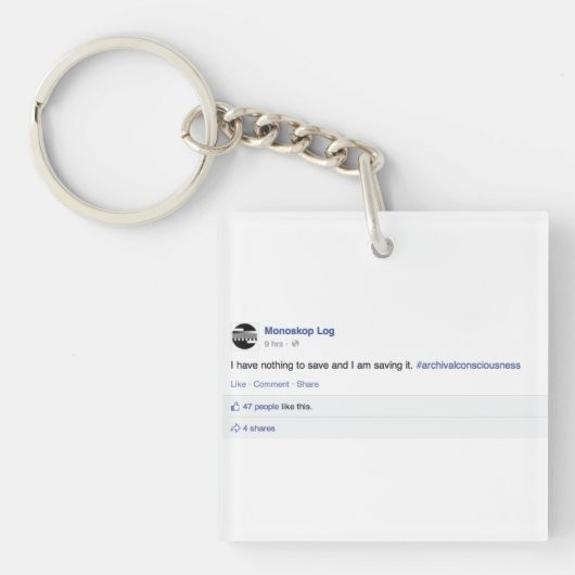 Monoskop "ich habe nichts, Schlüsselanhänger zu (Vorderseite)