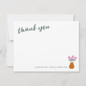 Monotherapie mit niedlich Minimalistischer florale Dankeskarte (Vorderseite)