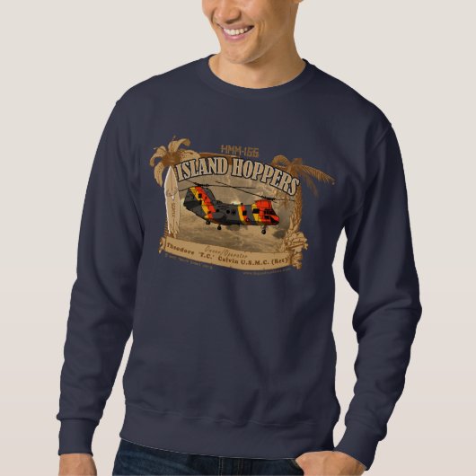 Monoton-ähnlicher Entwurf der Insel-Trichter Sweatshirt (Vorderseite)