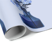 Monoton der modernen Blume und Vase, Topf mit Bot Geschenkpapier (Rolleneckpunkt)