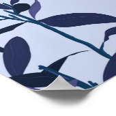 Monoton der modernen Blume und Vase, Topf mit Bot Poster (Ecke)