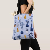Monoton der modernen Blume und Vase, Topf mit Bot Tasche (Von Nahem)