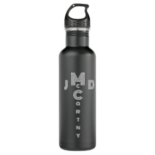 Monoton Name Stainless Steel Black Water Flasche Edelstahlflasche