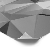 Monoton Schwarz-weiß für das geometrische Dreieck Poster (Ecke)