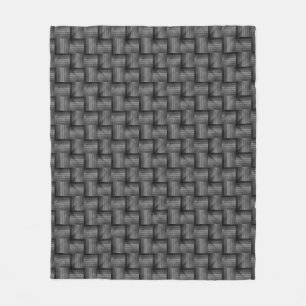 MONOTON VINTAG SCHWARZ UND WEISS FLEECEDECKE