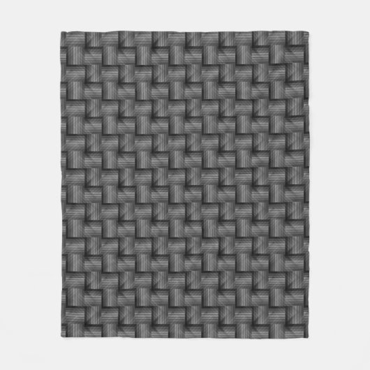 MONOTON VINTAG SCHWARZ UND WEISS FLEECEDECKE (Vorderseite)