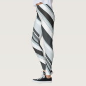 Monoton - Zeitgenössische Diagonalstreifen Leggings (Links)