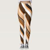 Monoton - Zeitgenössische Diagonalstreifen Leggings (Vorderseite)
