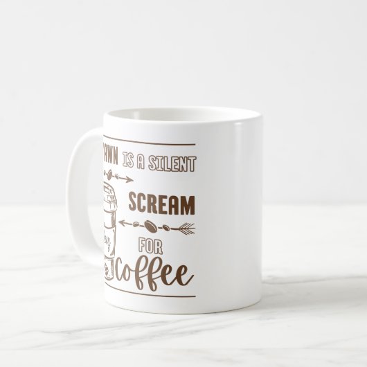 MONOTONE A YAWN IST EIN STILVOLLER SCHRAUM FÜR KAF KAFFEETASSE (Vorderseite Links)