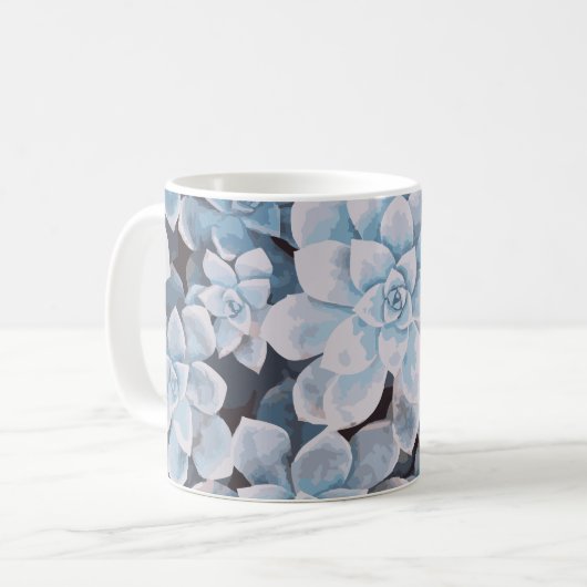 Monotone Blue Sukkuline Tasse (Vorderseite Links)